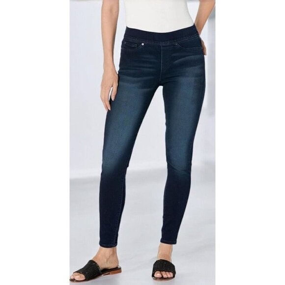 Levi Strauss Womens Gold Signature Shaping Skinny Dark Blue Pull On Jeans NEW 26 - Picture 1 of 8